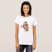 T-shirt Noël de bouledogue (Devant entier)