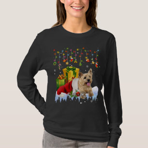 T-shirt Noël de Cairn Terrier Santa Hat