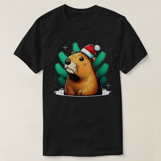 T-shirt Noël de Capybara (Design devant)