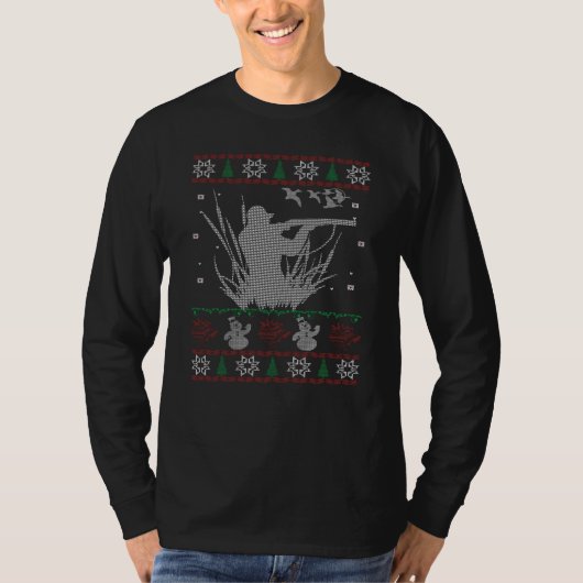 T-shirt Noël de chasse de canard (Devant)