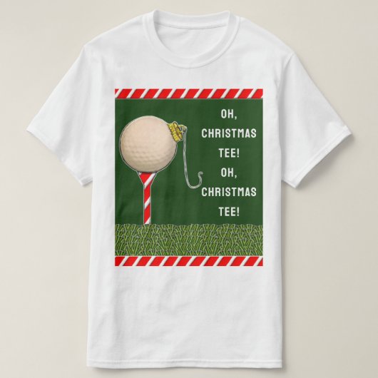 T-shirt Noël de golf (Design devant)