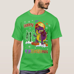 T-shirt Noël de Halloween Dinosaur Anniversaire 41e HalloE