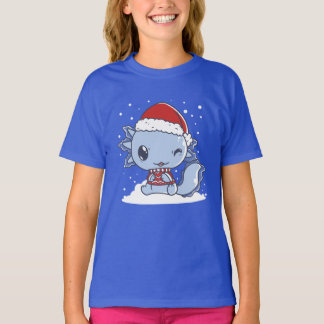 T-shirt Noël de Kawaii Axolotl