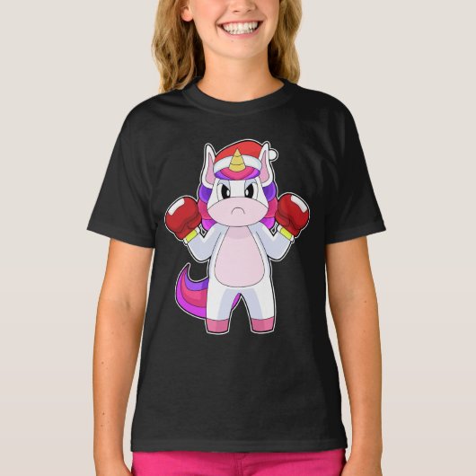 T-shirt Noël de la boxe licorne (Devant)
