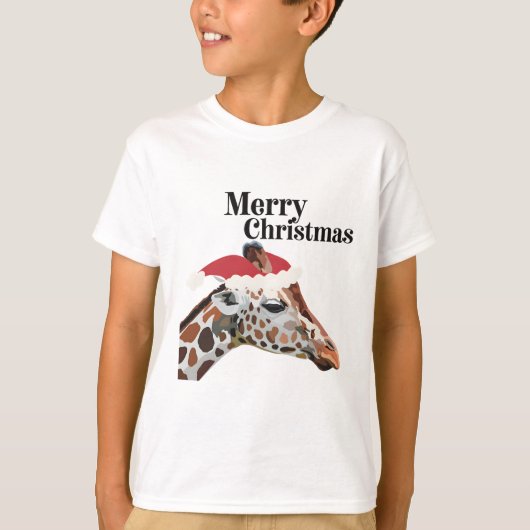 T-shirt Noël de la girafe (Devant)