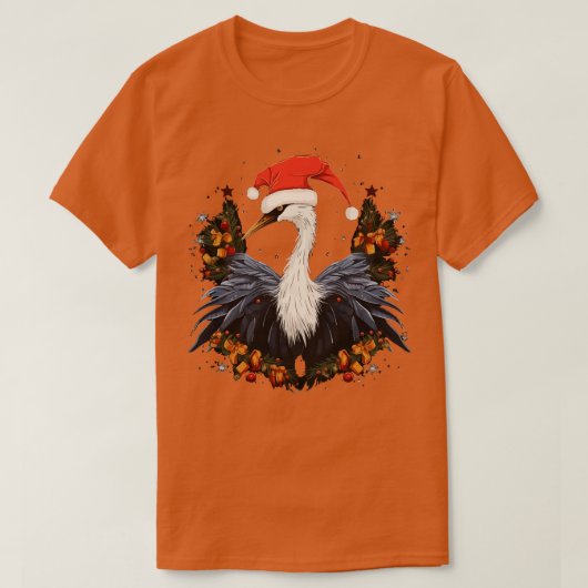 T-shirt Noël de la grue blanche (Design devant)