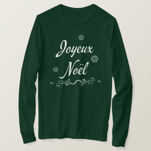 T-shirt Noël de la Louisiane Cajun de Français de Joyeux (Design devant)