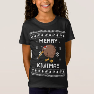 T-Shirt Noël de l'amant d'oiseaux Kiwi Noël laid Noël Kiwi