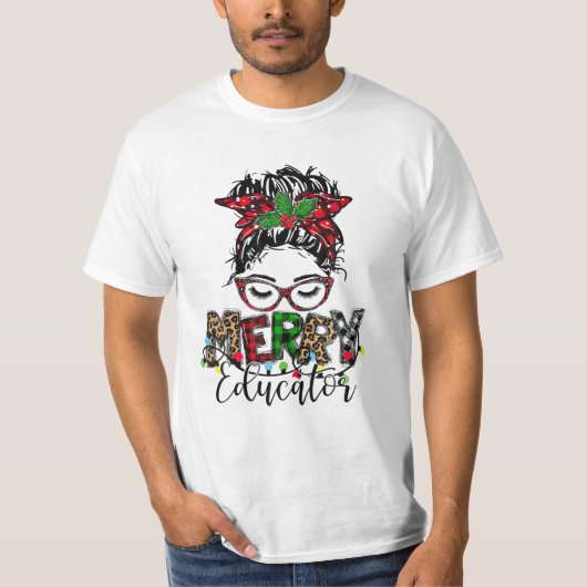 T-shirt Noël de l'éducateur pour l'éducateur (Devant)