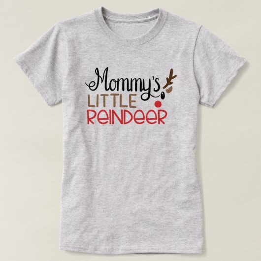 T-shirt Noël de maman Little Reindeer (Design devant)