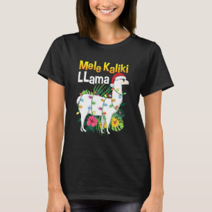 T-shirt Noël de Mele Kalikimaka Noël de la lama hawaïenne