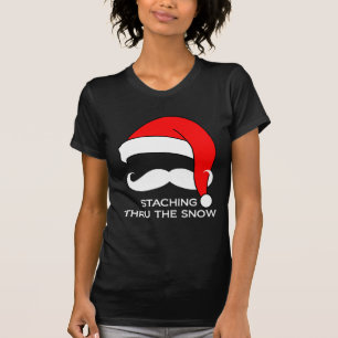 T-shirt Noël de moustache - Staching par la neige