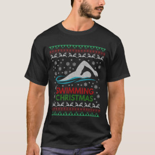 T-shirt Noël de natation