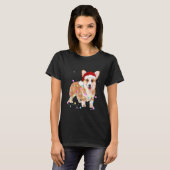 T-shirt Noël de Noël de Noël de Corgi Santa (Devant entier)