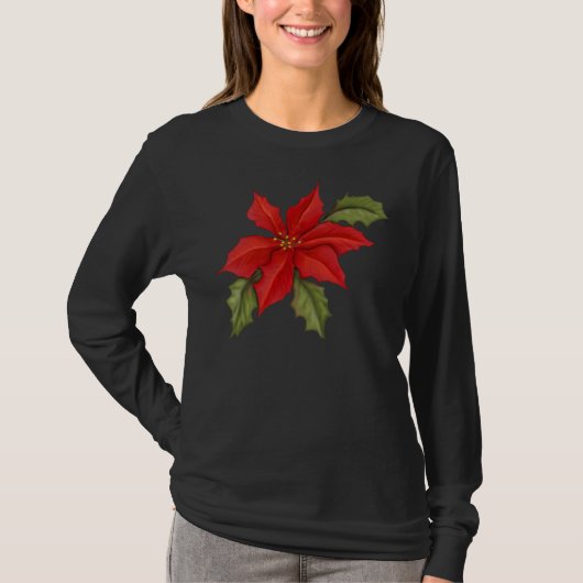 T-shirt Noël de Poinsettia (Devant)