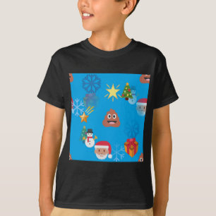 T-shirt noël de poop émoji
