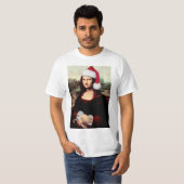 T-shirt Noël de Santa Hat Mona Lisa (Devant entier)