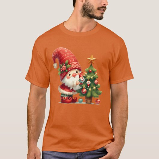 T-shirt Noël de Santan Joyeux Noël Rétro de Noël b (Devant)