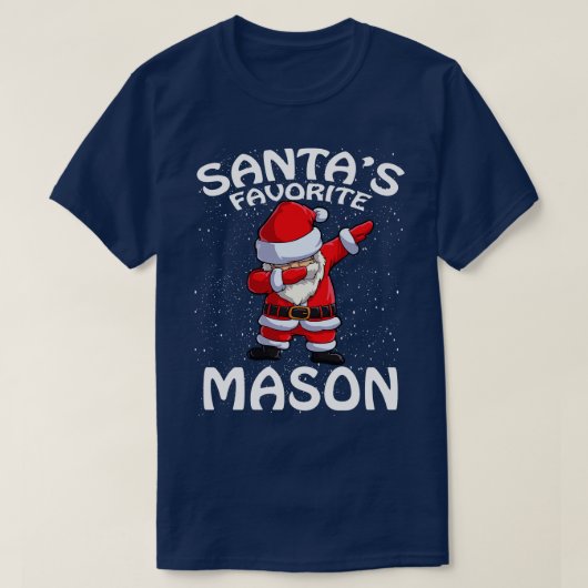 T-shirt Noël de Santas Mason préféré (Design devant)