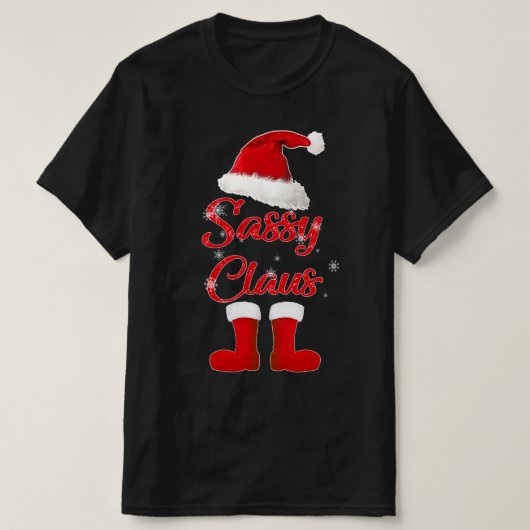 T-shirt noël de sassy claus (Design devant)