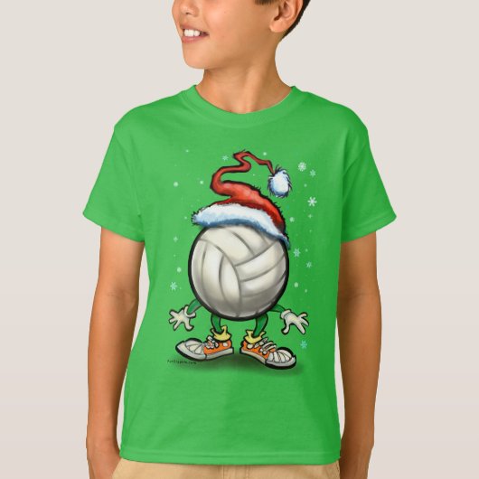 T-shirt Noël de volley-ball (Devant)