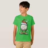 T-shirt Noël de volley-ball (Devant entier)