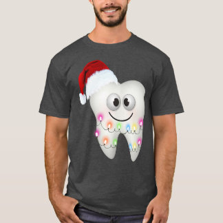 T-shirt Noël Dental Dental Dental Hygienist Santa Hat