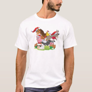 T-shirt Noël des animaux de ferme