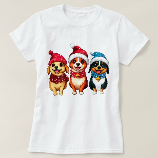 T-shirt Noël des chiens (Design devant)