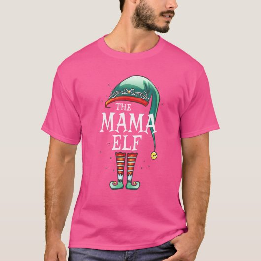 T-shirt Noël des elfes de la Mama (Devant)