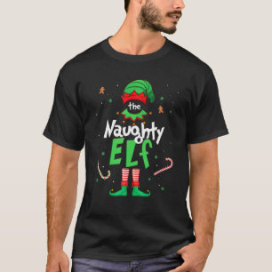 T-shirt Noël Des Elfes Naughty Pour La Famille