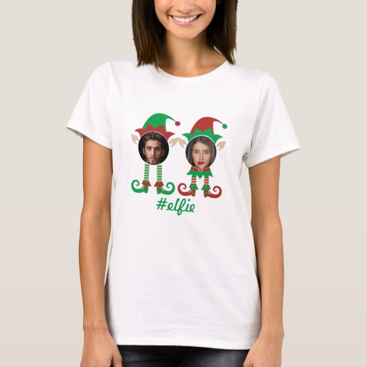 T-shirt Noël des elfes personnalisés (Devant)