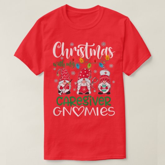 T-shirt Noël des femmes avec mon aidant Gnomies Stethos (Design devant)