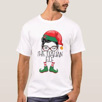 T-shirt Noël des pyjamas de famille des elfes italiens