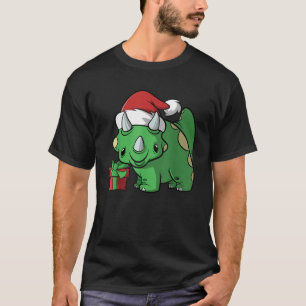 T-shirt Noël des Tricératops de Dinosaur