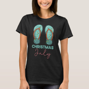 T-shirt Noël D'Été En Juillet Sandal 4 juillet Fl Américai