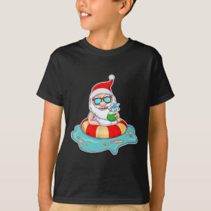 T-shirt Noël d'été en juillet Santa tropical sur le su de