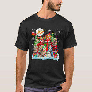 T-shirt Noël Deux Chow Père Noël Chow Chow Chow sur Pickup