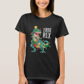 T-shirt Noël Dinosaure Arbre Rex Pajamas Hommes garçons No (Devant)