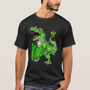 T-shirt Noël Dinosaure Arbre Rex Xmas Hommes Garçons Drôle