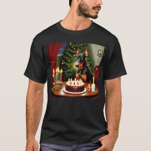 T-shirt Noël Doberman