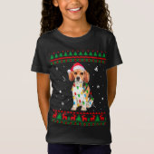 T-Shirt Noël Doux moche Noël Lumières Beagle Chien Amour (Devant)
