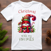 T-shirt Noël drôle avec mes Gnomes vacances