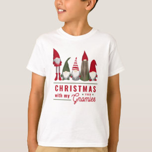 T-shirt Noël Drôle Avec Mes Gnomies Vacances Enfants