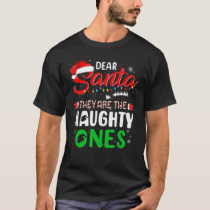T-shirt Noël Drôle, Cher Père Noël, Ils Sont Maudits Sur