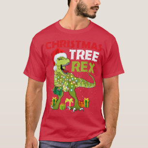 T-shirt Noël Drôle Dinosaure Arbre Re Fée Lumières TRe