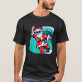 T-shirt Noël drôle en juillet Surfing Père Noël Summer Par (Devant)