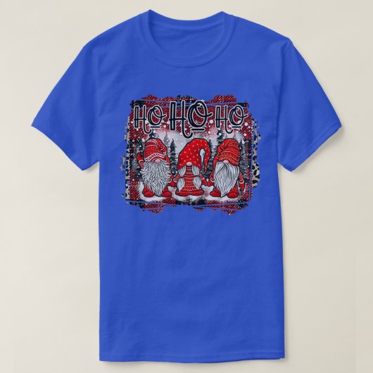 T-shirt Noël Drôle Gnomes HO HO Neige et Noël (Design devant)