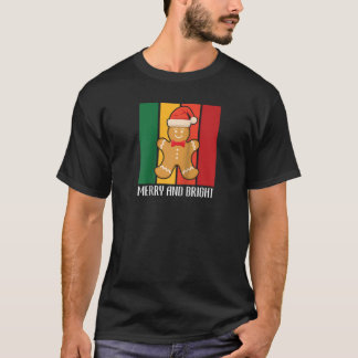 T-shirt Noël Drôle Joyeux Et Bright Gingerbread Noël