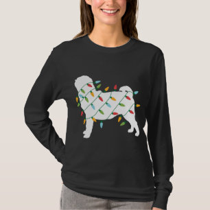 T-shirt Noël drôle pour le Carlin des lumières de Noël Amo